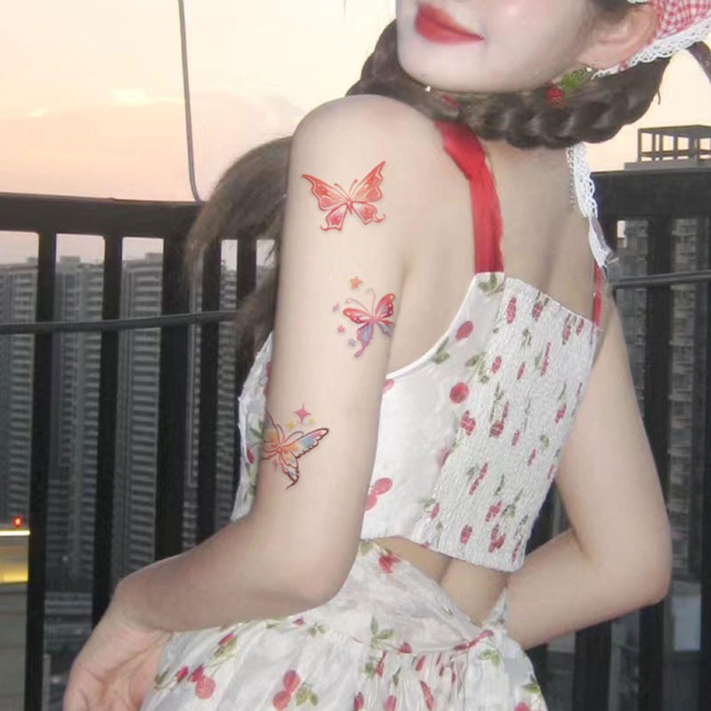 Tattoo Stickers Butterfly 2 Weeks 5pcs Waterproof Korean Tattoo Butterfly