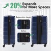 Udorich Effortless Travel with Expandable Hard-Sided Suitcase, 360° Swivel Wheels,