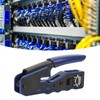 RJ45 Crimp Tool Pass Through Crimper with RJ45 Cat6 Crystal