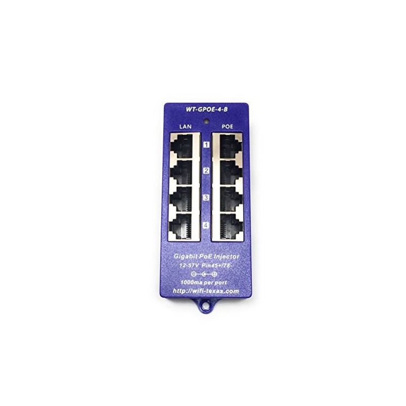 PoE World Gigabit PoE Injector | GPOE-4B 4 Ports