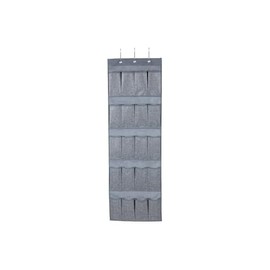 APOLLO THE HOUSEWARES BRAND Over Door 20-Pocket Holder: Maximize Storage, Declutter Effortlessly! Durable, Stylish, Space-Saving, Grey