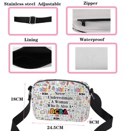 JYTAPP Crossbody Bag of Aba Gift Aba Therapist Crossbody Handbag Purse Behavior Analyst ABA Therapist ABA BCBA Gift (Beige)