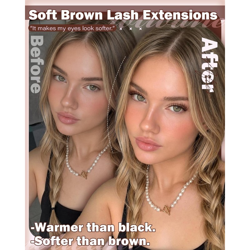 Brown Lash Clusters Wispy Eyelash Clusters Brown Natural