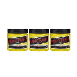 Manic Panic Electric Banana Classic Creme, Vegan, Cruelty Free, Yellow Semi Permanent Hair Dye 3 x 118ml