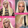 22 Inch 613 Lace Front Wig Human Hair Blonde 13X4