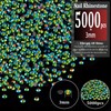 BELLEBOOST BELLEBOOST 5000pcs 3mm Resin Rhinestones Bulk, Emerald Black AB Flatback Round Jelly Rhinestones Non Hotfix Crystal Gems Large Quantity Wholesale for DIY Crafts Clothes Face Makeup Manicure
