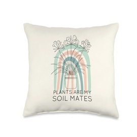 I Love Gardening Soil Mates | Gardening Lover | Plant Lady/Mom Throw Pillow, 16x16, Multicolor