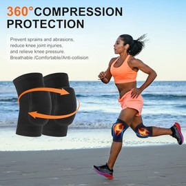 HISFFOG Volleyball Knee Pads for Women, Men, Youth, Girls, Kids, Knee brace for Volleyball Basketball Football Dance Yoga Tennis Running Cycling Worko