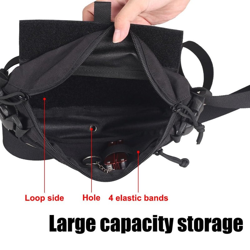 Tactical Drop Dangler Pouch,Magic Strap Sub Abdominal Carrying Kit Bag