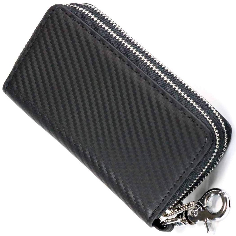 Berkut Carbon Leather x Grain Leather Mini Wallet, Coin Purse,