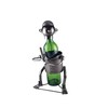 Wine Bodies Baseball Player Metal Wine Bottle Holder, Charcoal