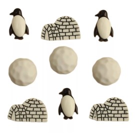 Buttons Galore Penguins 4270 - Buttons Galore - Winter Animals / Christmas - Craft Sew Scrap