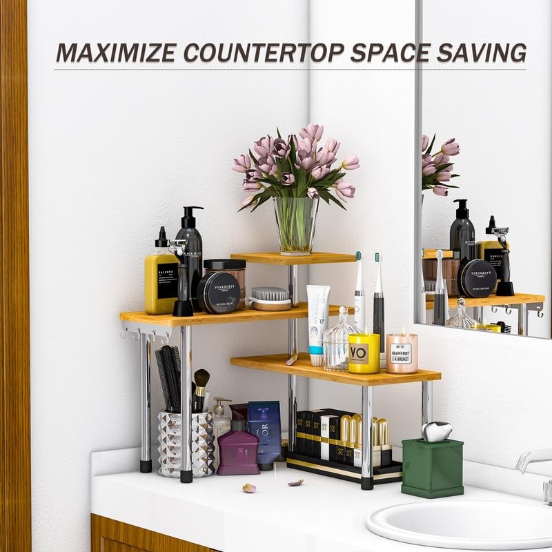 ZHWS Kitchen Countertop Organizer Spice Rack for Salt, Bathroom Counter