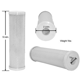 PureT GSSR25-10CB-5, Scale Reduction Carbon Block Filter - NSF Certified - Lead, Arsenic, Heavy Metal and Chlorine Taste and Odor Removal (5 u Micron Rated)
