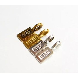 20 Bails for Cameos, Cabs, Glass, or Heirlooms 4 Colors Medium Rectangle Glue Bails 5 each 20 total 4 Pendant Cameos Cabs Glass