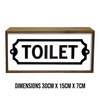 Light Box Toilet Sign | Illuminated Light Up LED Bathroom