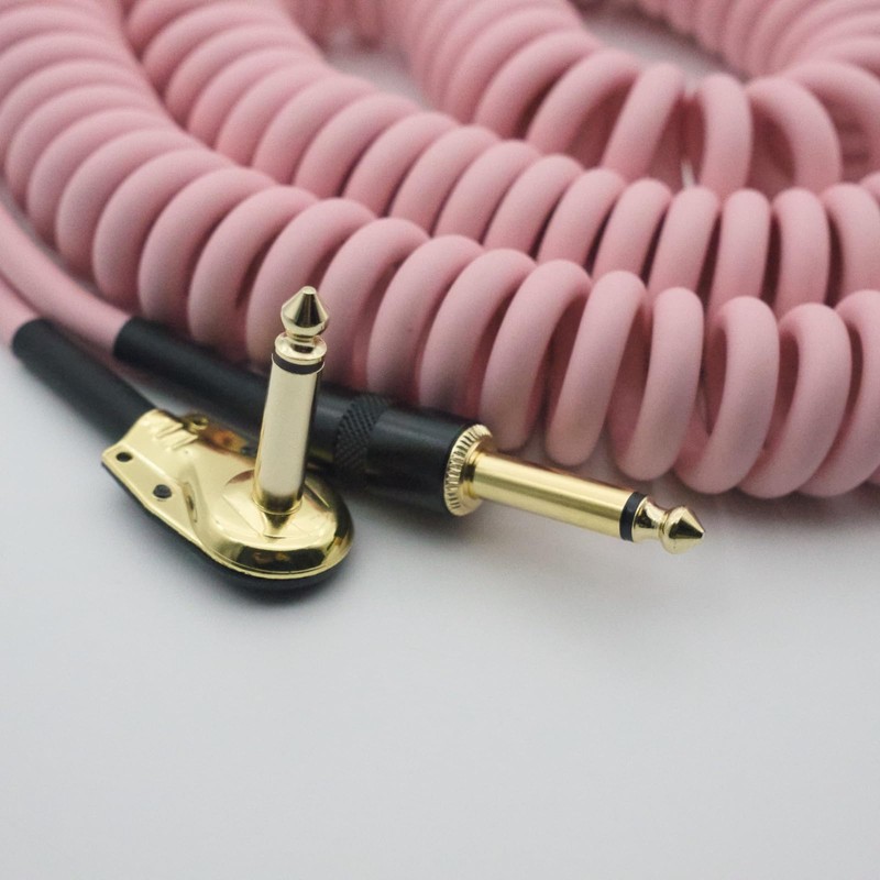Aestivate Guitar Cable, Coiled Design (20ft-Pink)