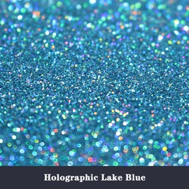 Holographic Fine Glitter for Epoxy Resin DIY Craft,ANGXILIN High Capacity 260g Shaker Bottle Package Fine Glitter For Nail Art Face Body Make Up,Tumblers Earrings Making Fine Glitter (Laser lake Blue)