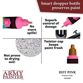 The Army Painter Warpaint Air Fluorescent Hot Pink - Acrylic Non-Toxic Heavily Pigmented Water Based Paint for Tabletop Roleplaying, Boardgames, and Wargames Miniature Model Painting