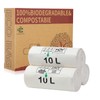 Compostable Trash Bags, 2.6 Gallon, 10 Liter, Extra Thick 0.78