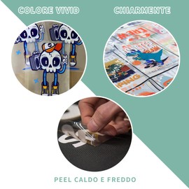 Welacer A4(21cm x 29.7cm) 100 Sheets DTF Transfer Film Direct Print for Sublimation Matt Double Side, Clear DTF PET Transfer Film Paper Sheets for Inkjet Printer