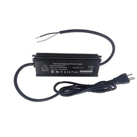 60W 24V LED Driver ETL Listed Transformer, Waterproof IP65 Power Supply, 100-277V AC to 24V DC Low Voltage Adapter for Outdoor Use (ETL24V60W)
