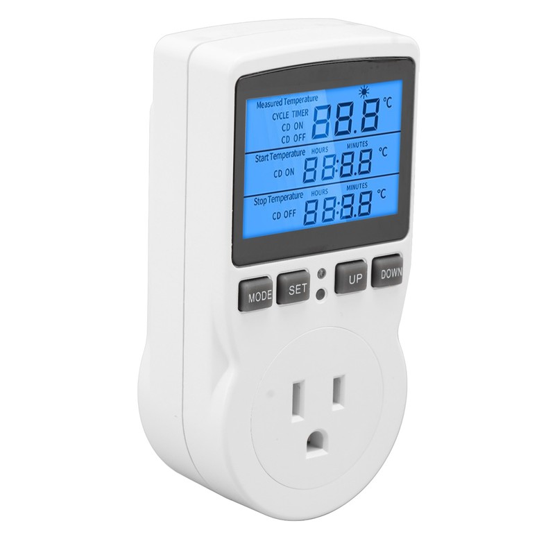 Smart Thermostat Digital Temperature Controller Socket Outlet Timer with Blue