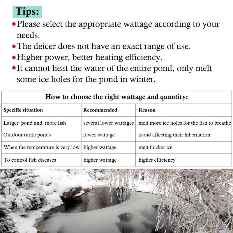 HITOP Outdoor Pond Heater - 150W 300W 600W Aquarium Heater
