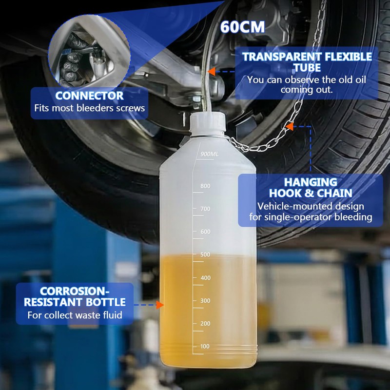 BELEY 3L Manual Brake Bleeder Kit with 5 Master Cylinder