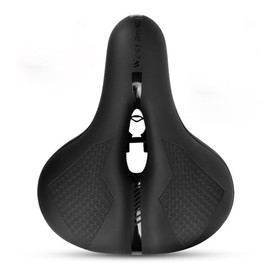 OIENNI Bicycle Saddle, Memory Foam Cushion, Soft Saddle, Shock Absorption, Butt Painless, Breathable for Road Bike, Cross Bike, Mountain Bike (Black)