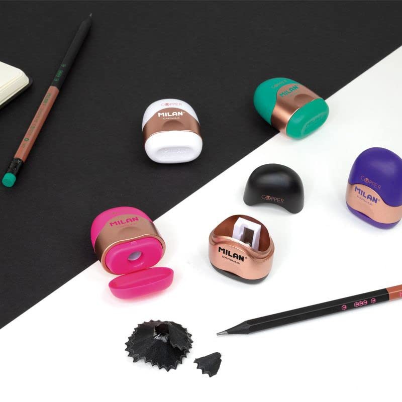 MILAN Displaybox 24 Graphite Pencils HB with Eraser Copper Series