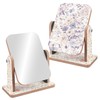 Framendino, Sublimation Makeup Mirror Wooden 360 Degree Swivel Desktop Mirror