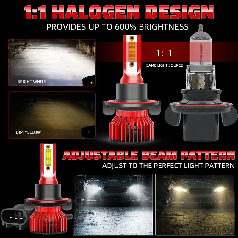 YXQQHY Fit for GMC Yukon 2007-2014 High Low Beam, 600%