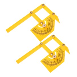 Operitacx 2 Pcs Professional Protractor Angle Ruler Tool for Woodworking Durable Construction Accurate Measurement Lightweight for Setting Bevels and Marking Angles