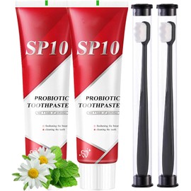 Sp-10 Pasta de Dientes Ultra Blanqueadora, Pasta de Dientes Probiótica SP10, Pasta de Dientes Blanqueadora Sp 10, Pasta de Dientes Blanqueadora Sp10 para Eliminar Manchas, Aliento Fresco, Cuidado de Limpieza Profunda(2pcs)