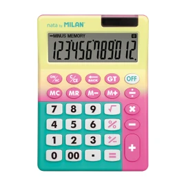 Blister Calculator 12 Digits Sunset Yellow - Pink MILAN®