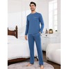 Litherday Men's Pyjamas Sets Long-Sleeve Cotton Pjs Set 2 Piece
