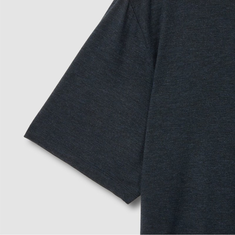 JAJU [JAJU] Men's Rayon Stretch Short Sleeve Lounge T-Shirt_Melange Navy