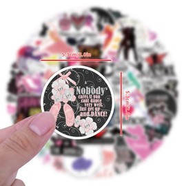 50PCS Dance Stickers,Dance Stickers,Teens Boys and Girls Sticker Pack Vinyl Skateboard Guitar Door Laptop Luggage Car Bike Water Bottle Birthday Party Supplies Stickers