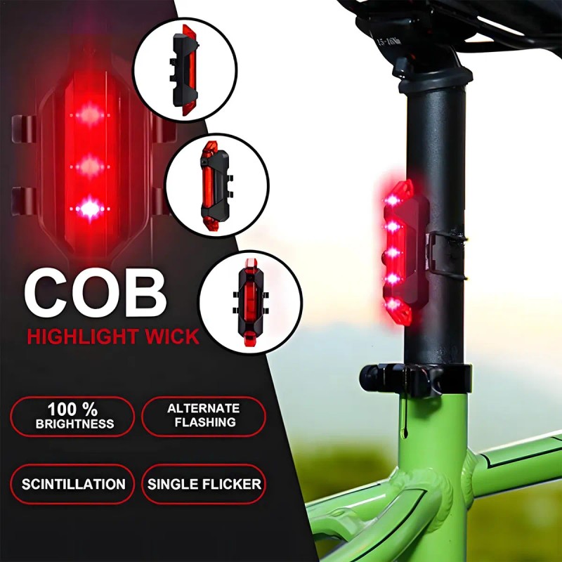Casco De Bicicleta Con Accesorios De Ciclismo Luz Trasera