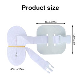 TMRBBesty Beistellbett Befestigung für Beistellbett Baby Boxspringbett, Babybett Umrandungen, 6m Gurt für Babybett, Sichert das Kinderbett Gut, Weiß