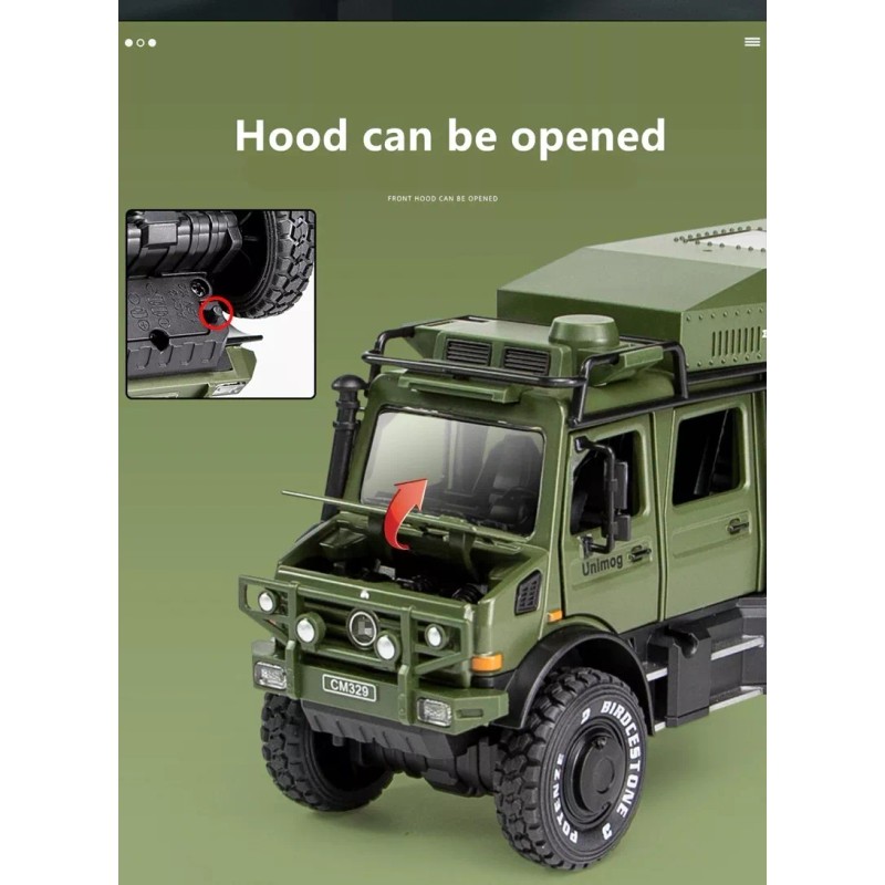 DuBeeBee Increíble Camión Unimog Todoterreno Para Colección
