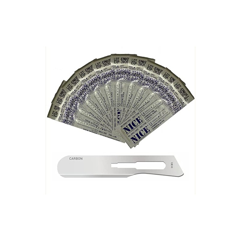 10 x NICE No.10R Sterile Carbon Steel CS10R Surgical Blades