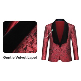 Boys Suits Formal Dress Red Floral Tuxedo Suits Sets Size 8 for Boys Kids 3 Pieces Toddler Suits Outfit