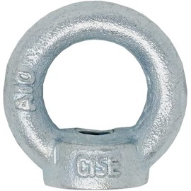 8x Ring Nuts M8 DIN582 C15E Eyelet Nuts Iron Galvanised Threaded Eyelet Nut Load 140 kg
