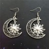 Boho Crescent Moon and Sun Dangle Earring, Celestial Jewelry, Women