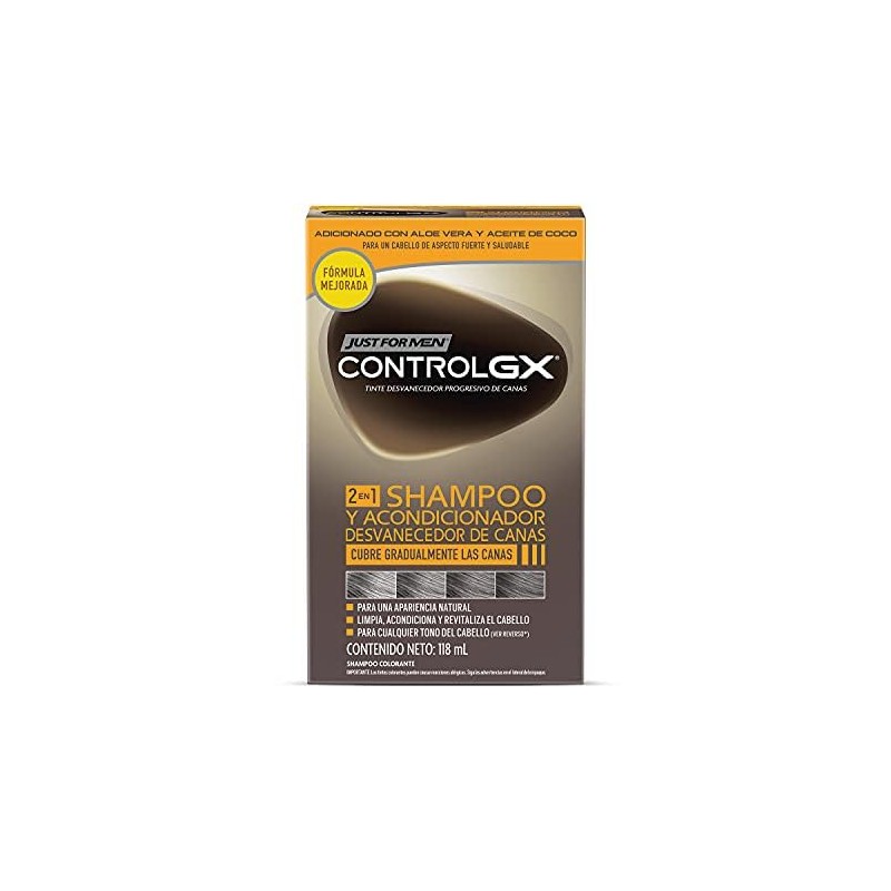Just For Men Control GX Shampoo Desvanecedor Canas Hombre 3