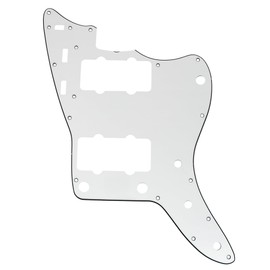 Musiclily Pro 13-Hole Guitar Pickguard for USA Vintage 60s Jazzmaster and SQ Classic Vibe, 3Ply White