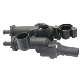 KarParts360 For Jeep Compass/Patriot 2007-2017 Thermostat Housing | Plastic | 203 Degrees F Opening Temperature | 4 Cylinders | Replacement For 06508355AA, 4884571AB