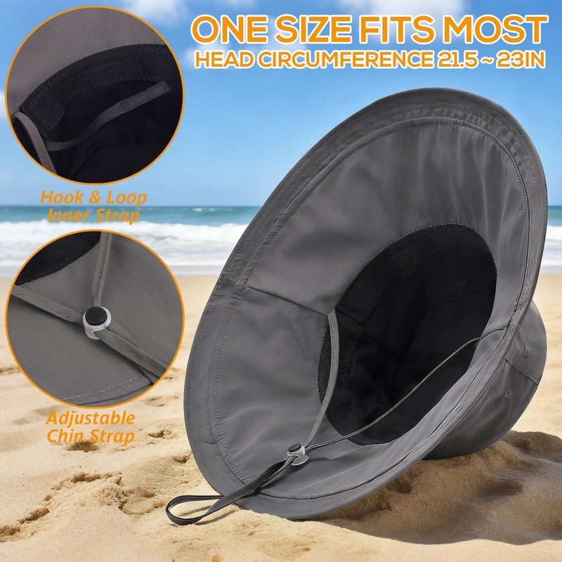 EINSKEY UPF 50+ Women's Sun Hat, Waterproof Wide Brim Bucket